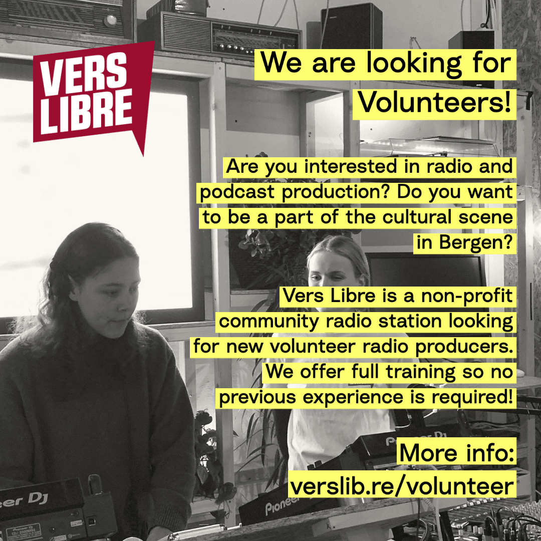 Vers Libre is looking for volunteers!